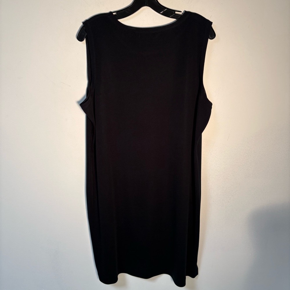 Ming Wang Womens Black Sleeveless Dress Acrylic Size 1X - Picture 4 of 11